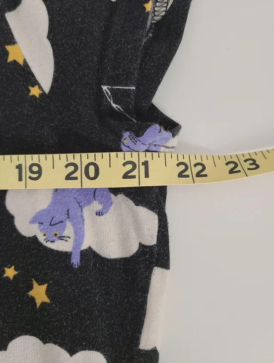 Modcloth Wishing On A Star Cat Clouds Novelty Print Babydoll Retro Cotton Dress - Picture 14 of 16
